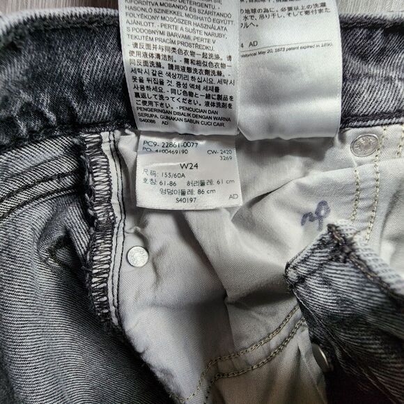 Levis Big E Womens Wedgie Straight Leg Jeans Size 24 Gray High Rise Button Fly - Picture 7 of 13